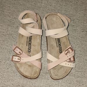 Birkenstock Women's Sandals in Cream and Pink